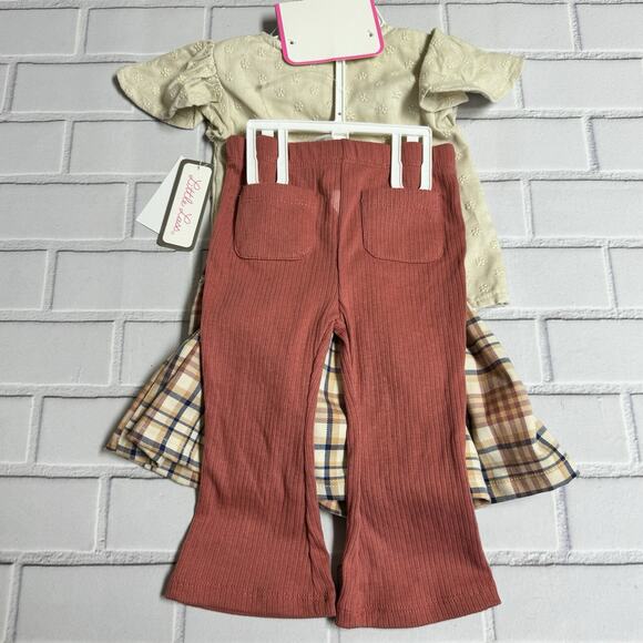 Little Lass 4-Piece Top, Skirt, Pants & Headband Set Baby Girls 12 Months - Picture 4 of 7